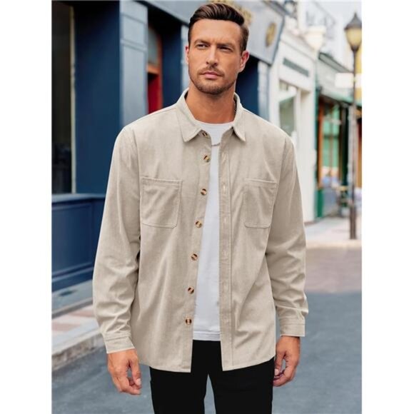 Other - Men's Button Down Shirts Beige